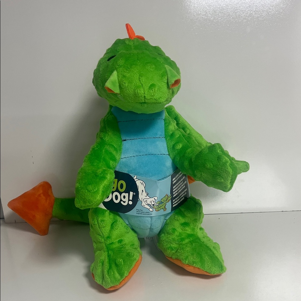 Top Paw Green and Orange Dinosaur Plush